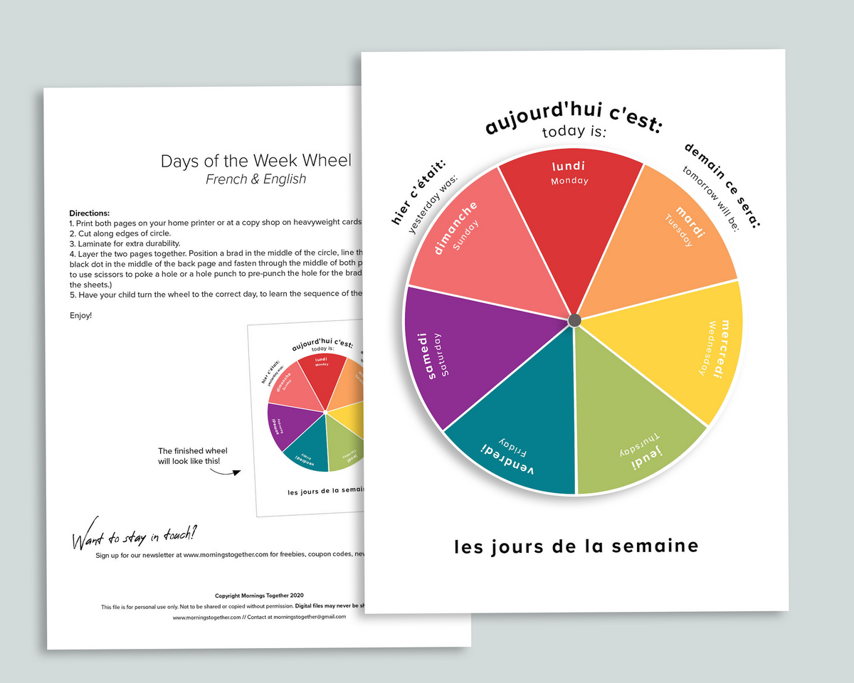 Emotions Spinner Wheel (French) – Mornings Together