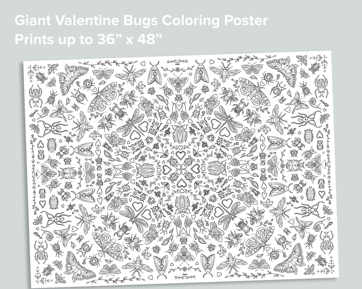 Bugs Giant Coloring Poster – Mornings Together