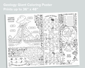 Geology Giant Coloring Poster