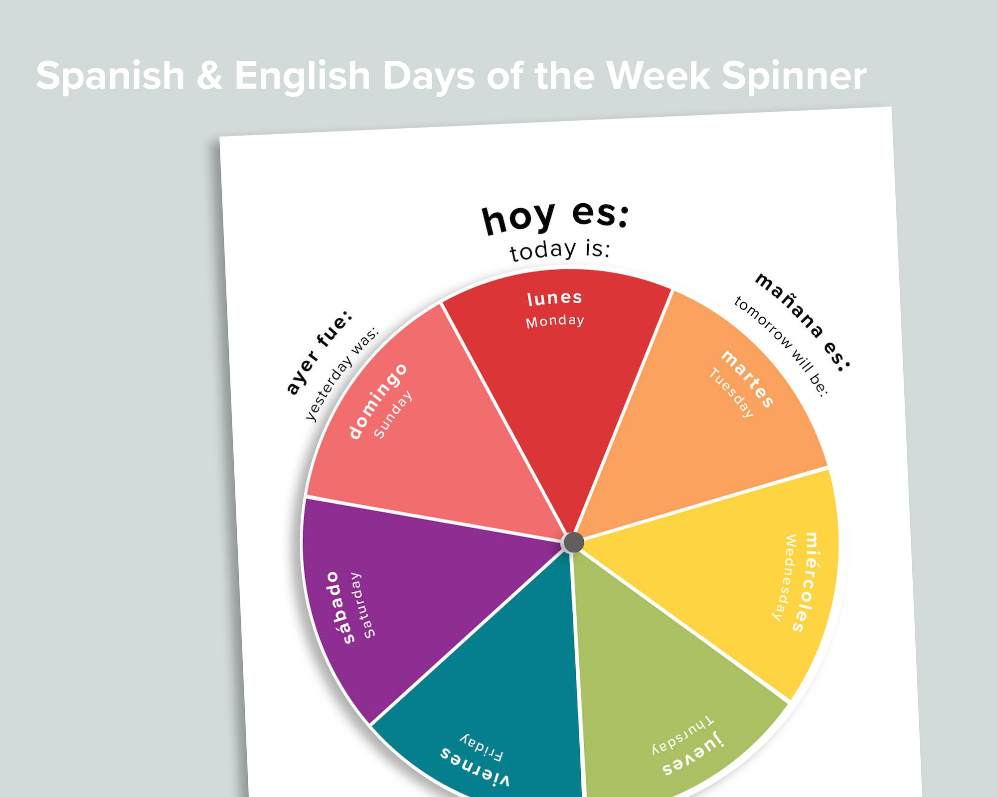 English & Spanish Days of the Week 