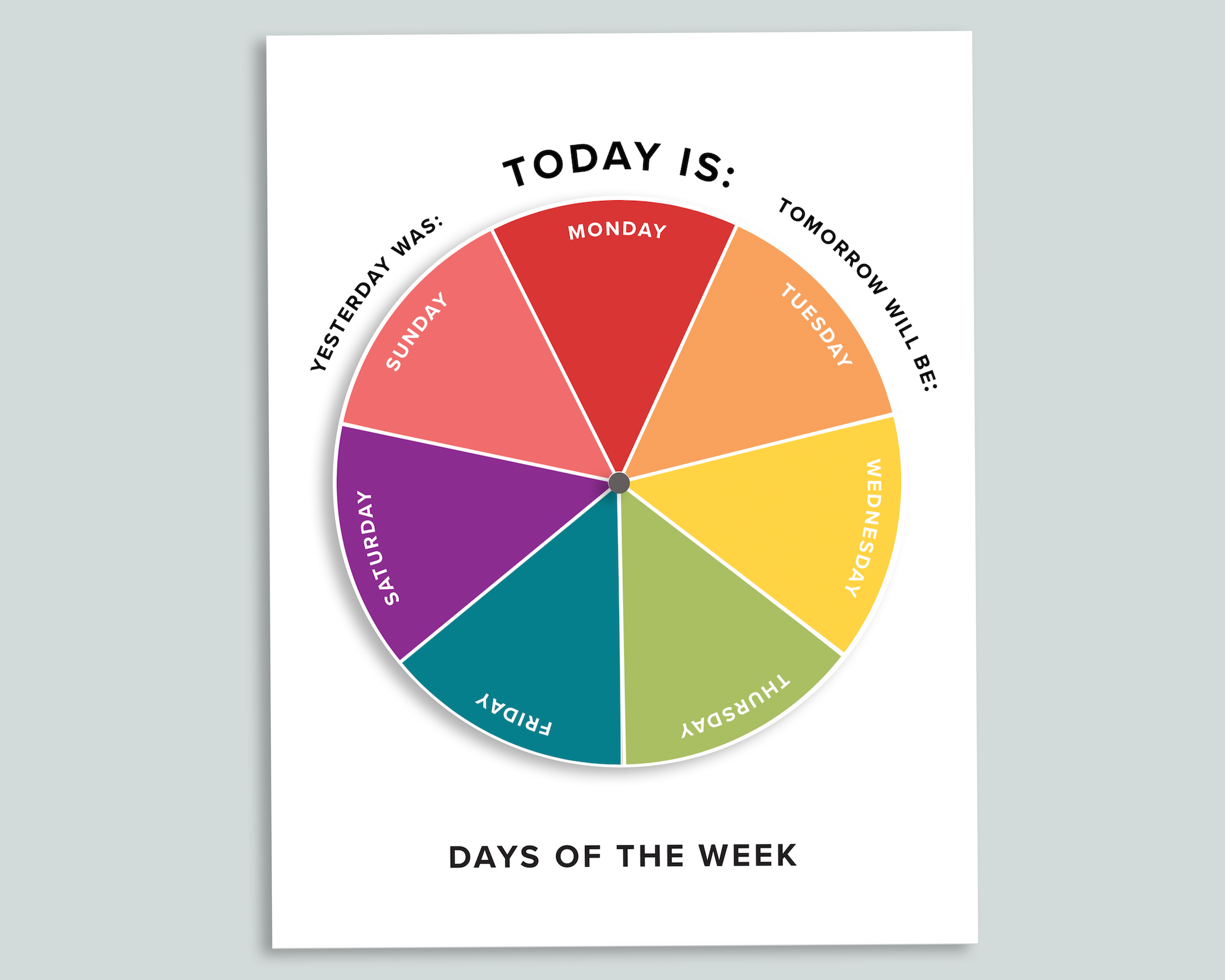 Days of the Week Spinner Wheel (French) – Mornings Together